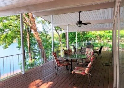 Large Covered Deck Overlooking the Lake