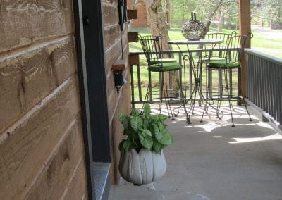 Front Porch with Small Table and Chairs